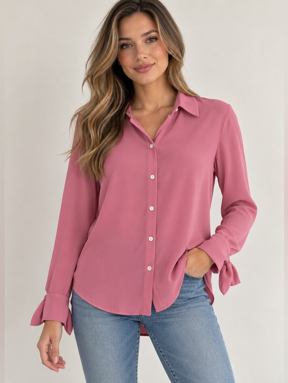 Theory Silk Button-Up Blouse